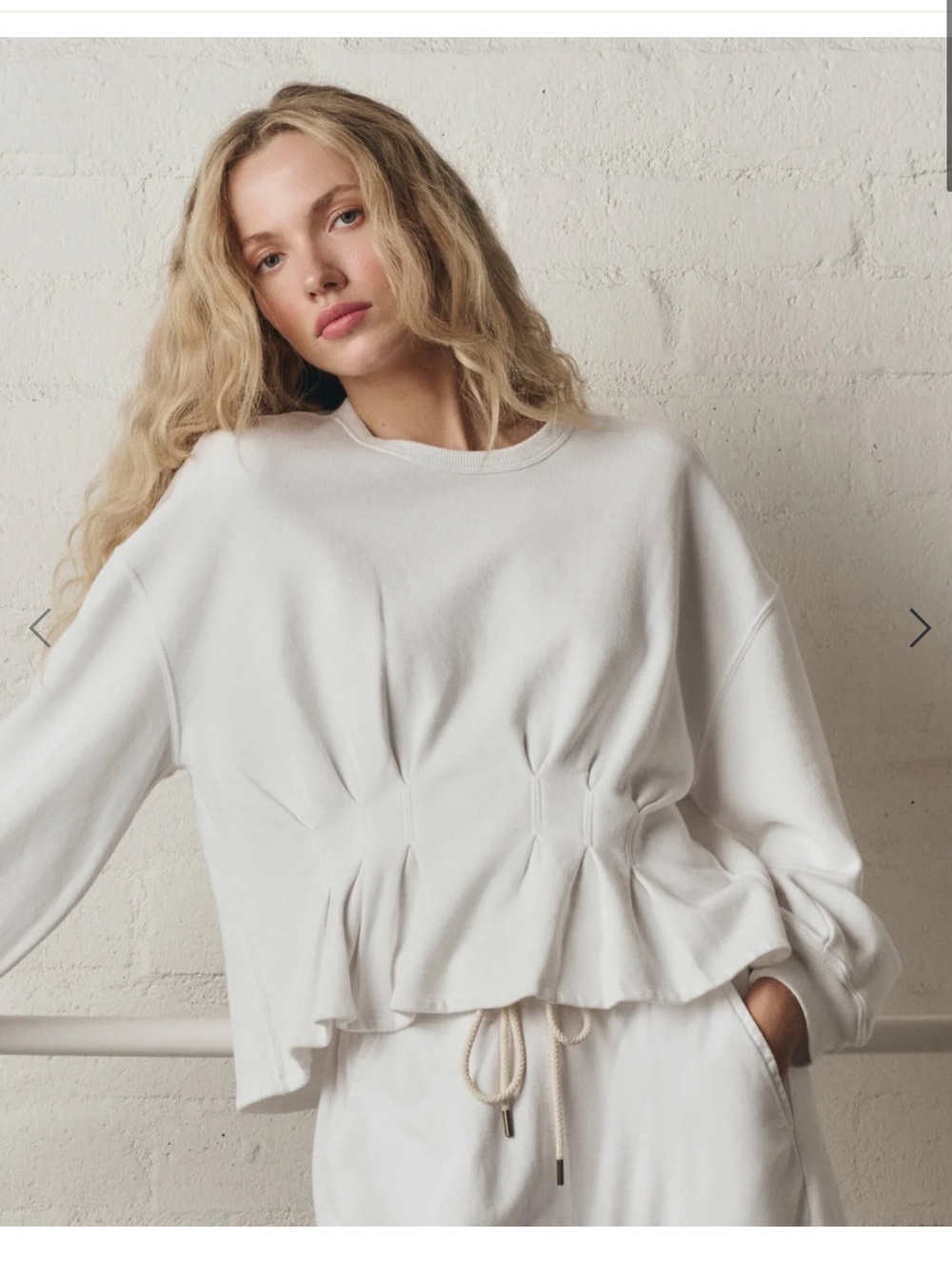 The Great. Slouchy Corset Sweatshirt